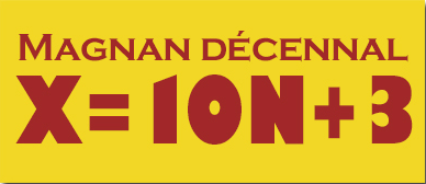 Logo du Magnan décennal X = 10N + 3
